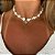 CL026 - Choker de Madrepérolas, Pérolas de Água Doce e Pingente Trevo da Sorte - Imagem 2