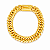 Pulseira 13mm Grummet Lacraia Elos Duplos Banhado A Ouro 18k - Imagem 5