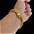 Pulseira Cadeado 9mm Fecho Duplo Nossa Senhora Banhado Ouro 18k - Imagem 3