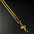 Cordão Italiano PIASTRINE 3mm Banhado a OURO 18K + Pingente Crucifixo Vazado - Imagem 3