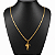 Cordão Italiano PIASTRINE 3mm Banhado a OURO 18K + Pingente Crucifixo Vazado - Imagem 1