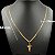 Cordão Italiano PIASTRINE 3mm Banhado a OURO 18K + Pingente Crucifixo Vazado - Imagem 3