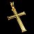 Pingente Cruxifixo Grande Banhado a OURO 18K - Imagem 1