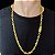 KIT: CORRENTE E PULSEIRA CADEADO 9MM COM FECHO GAVETA E TRAVA BANHADO A OURO 18K - Imagem 4