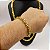 KIT: CORRENTE E PULSEIRA CADEADO 9MM COM FECHO GAVETA E TRAVA BANHADO A OURO 18K - Imagem 3