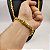KIT: CORRENTE E PULSEIRA CADEADO 9MM COM FECHO GAVETA E TRAVA BANHADO A OURO 18K - Imagem 6