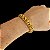 Pulseira 12mm Friso Triplo com Fecho Gaveta e Trava Banhado a Ouro 18K - Imagem 2