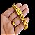 Pulseira 12mm Friso Triplo com Fecho Gaveta e Trava Banhado a Ouro 18K - Imagem 4