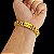 Pulseira 12mm Friso Triplo com Fecho Gaveta e Trava Banhado a Ouro 18K - Imagem 1