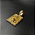 Pingente Placa com Face de Cristo em Alto Relevo Cravejado Banhado a Ouro 18K - Imagem 5