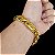 Pulseira 13mm Friso S com Fecho Gaveta e Trava Banhado a Ouro 18K - Imagem 1