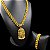 Cordão e Pulseira Friso TRIPLO Banhado a Ouro 18K + Pingente Face de Jesus - Imagem 2