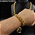 Cordão e Pulseira Friso TRIPLO Banhado a Ouro 18K + Pingente Face de Jesus - Imagem 4