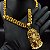 Cordão e Pulseira Friso TRIPLO Banhado a Ouro 18K + Pingente Face de Jesus - Imagem 7