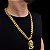 Cordão Friso TRIPLO Banhado a Ouro 18K com Pingente Face de Jesus - Imagem 3
