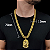 Cordão Friso TRIPLO Banhado a Ouro 18K com Pingente Face de Jesus - Imagem 7