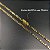 Corrente 3mm Elos 3X1 com Fecho Gaveta e Trava Banhado a Ouro 18K + Pingente Crucifixo Jesus - Imagem 2