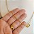 Cordão Feminino 3,5mm Elo Português Banhado a Ouro 18K com Pingente Coração - Imagem 8