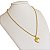 Cordão Feminino 3,5mm Elo Português Banhado a Ouro 18K com Pingente Coração - Imagem 9