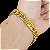 Pulseira 8mm PitBull Banhado a Ouro 18K com fecho Gaveta e Trava - Imagem 4