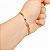 Pulseira Masculina Italiana Piastrine 3mm Banhada a Ouro 18K - Imagem 4
