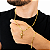Cordão e Pulseira Italiana Piastrine 3mm Banhado a Ouro 18K + Pingente Crucifixo Vazado - Imagem 1