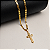 Cordão Italiano PIASTRINE 3mm Banhado a OURO 18K + Crucifixo Vitoriano - Imagem 2