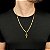 Cordão Italiano PIASTRINE 3mm Banhado a OURO 18K + Crucifixo Vitoriano - Imagem 7