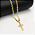 Cordão e Pulseira Italiana PIASTRINE 3mm Banhado a OURO 18K + Crucifixo Vitoriano - Imagem 6