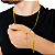 Cordão e Pulseira Italiana PIASTRINE 3mm Banhado a OURO 18K + Crucifixo Vitoriano - Imagem 1