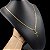 Cordão e Pulseira Italiana PIASTRINE 3mm Banhado a OURO 18K + Crucifixo Vitoriano - Imagem 7