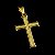 Pingente Crucifixo Templário Pequeno Banhado a Ouro 18K - Imagem 4