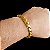 Pulseira 8mm Friso S com Fecho Gaveta e Trava Banhada a Ouro 18k - Imagem 1