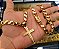 Cordão e Pulseira 8mm Friso "S" Banhado a Ouro 18K com Pingente Crucifixo - Imagem 3