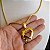 Cordão Feminino Escama 3mm com fecho Canhão Banhado a Ouro 18K + Pingente Coração - Imagem 4