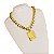 Cordão Friso S 12mm Feminino Banhado a Ouro 18K Com Pingente Letra - Imagem 3