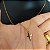 Cordão Veneziano 1,2mm Banhado a Ouro 18K com Pingente Cruz - Imagem 3