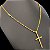 Cordão Tijolinho 70cm Banhado a Ouro 18K +  Pingente Cruz Trabalhada - Imagem 4