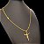 Cordão 2mm com fecho gaveta e trava Banhado a Ouro 18K + Crucifixo Jesus - Imagem 2