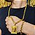 Cordão e Pulseira Cadeado 9mm com Fecho Gaveta e Trava + Pingente Jesus Cravejado - Imagem 2