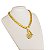 Cordão Friso S 8mm Feminino Banhado a Ouro 18K com Pingente Coração - Imagem 3