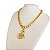Cordão Friso S 8mm Feminino Banhado a Ouro 18K com Pingente Coração - Imagem 1