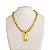 Cordão Friso S 8mm Feminino Banhado a Ouro 18K Com Pingente Letra - Imagem 2