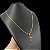 Cordão 2mm com fecho GAVETA e TRAVA Banhado a Ouro 18K + Pingente Crucifixo - Imagem 3