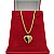 Cordão Feminino Peruano 4mm com Pingente Coração Duas Faces Banhado a Ouro 18K - Imagem 4
