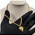 Cordão Feminino Peruano 4mm com Pingente Coração Duas Faces Banhado a Ouro 18K - Imagem 5
