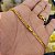 Cordão Grummet Duplo 3mm Banhado a Ouro 18K + Pingente Crucifixo Vazado - Imagem 5