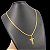 Cordão Grummet Duplo 3mm Banhado a Ouro 18K + Pingente Crucifixo Vazado - Imagem 1