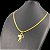 Cordão Grummet Duplo 3mm Banhado a Ouro 18K + Pingente Crucifixo Vazado - Imagem 6