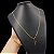 Cordão e Pulseira 2mm com fecho GAVETA e TRAVA Banhado a Ouro 18K + Pingente Crucifixo - Imagem 2
